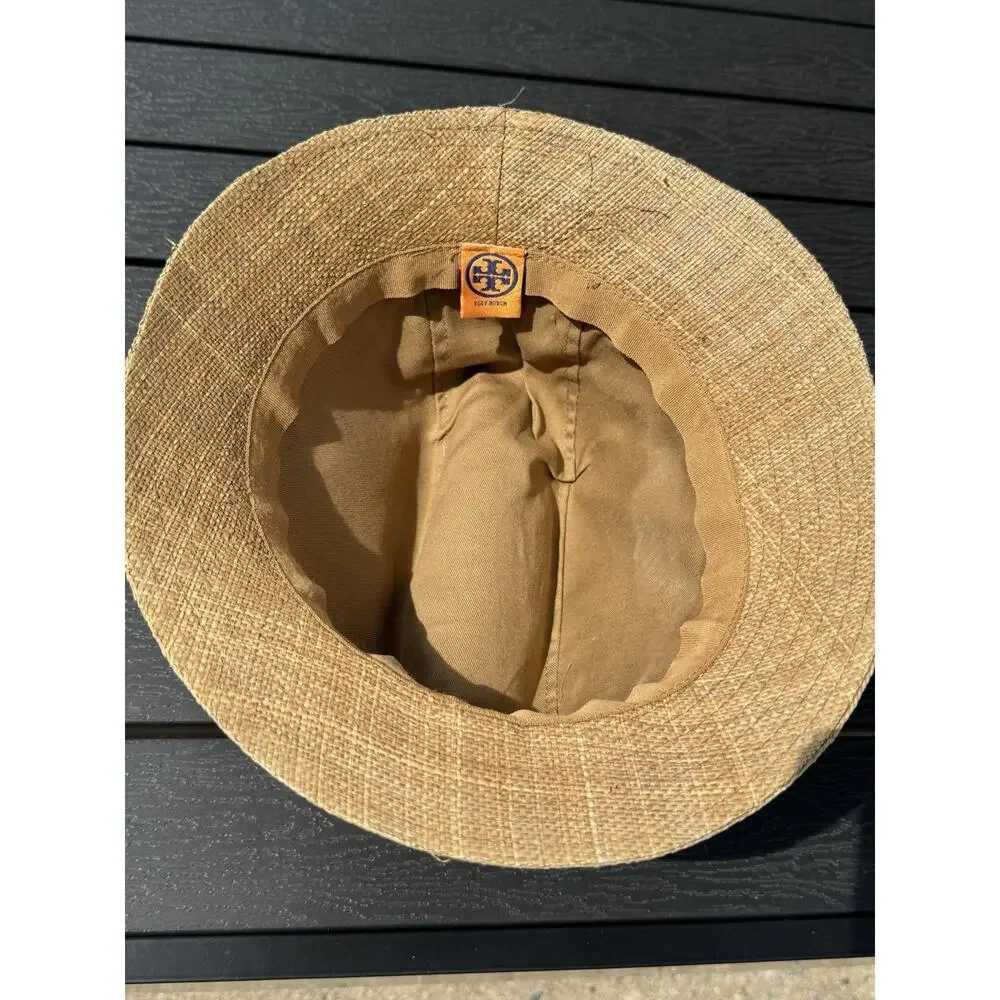 Tory Burch Straw Fedora Hat Lightweight Women's Woven